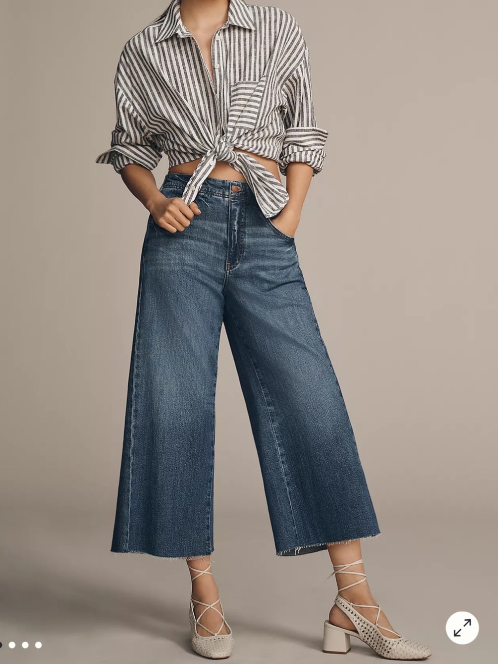 NWOT! Adi Crop Mid-Rise Flare Jeans by Pilcro - 18W